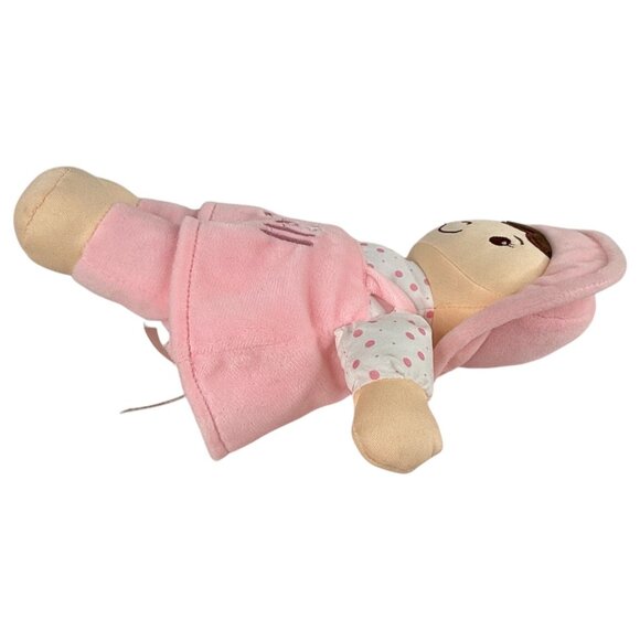 Lindy My First Doll Dress and Hat Brown Hair Pink Baby Toy With Polka Dot Top - Picture 6 of 6